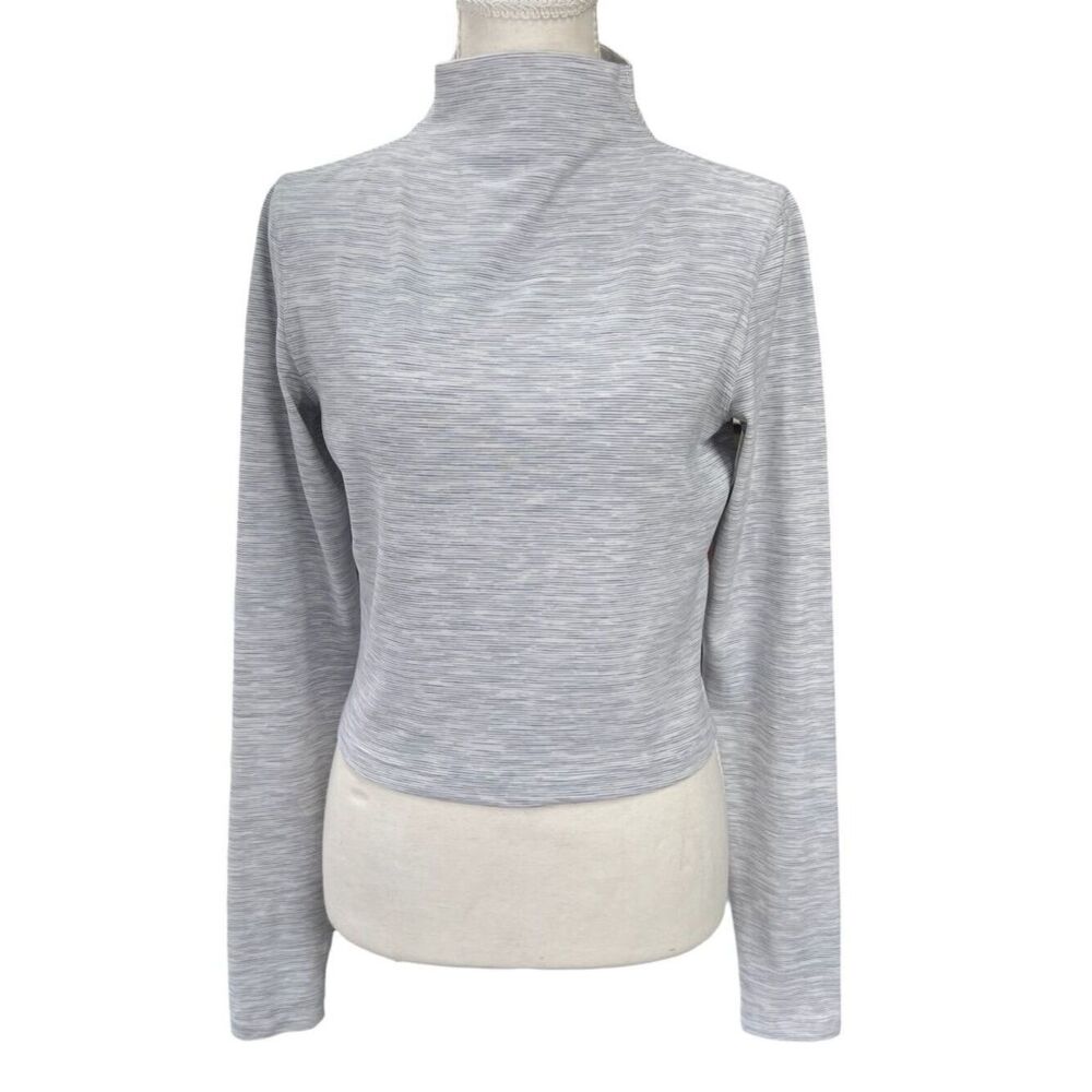 Lululemon All Aligned Mock Neck Long Sleeve Cropped Shirt Wee Are From Space Siz